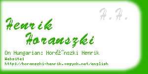 henrik horanszki business card